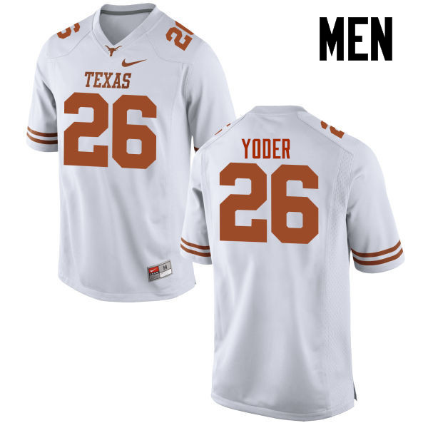 Men #26 Tim Yoder Texas Longhorns College Football Jerseys-White